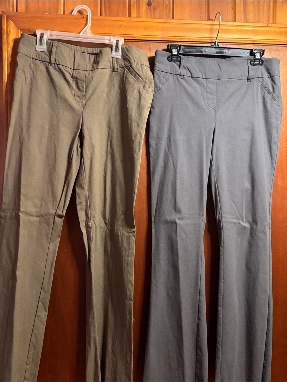 Women’s Boot-Cut Pants in Olive and Gray - Sleek Everyday Flare